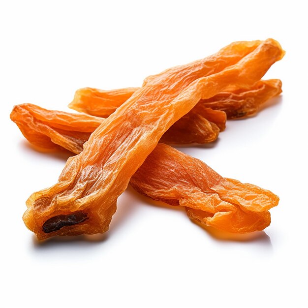 White Background Dried Papaya Meat Without Shadow