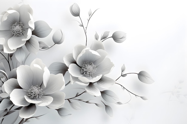 Photo white background flower wallpaper generative ai