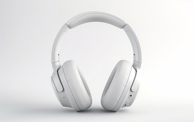 White Background Headphones
