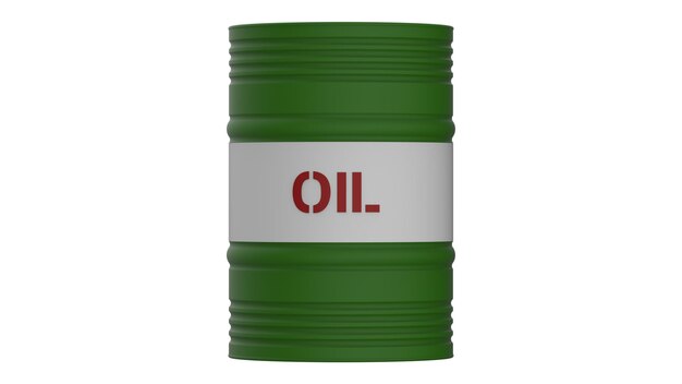 White background illustration with fuel oil gas cylinder 3d render