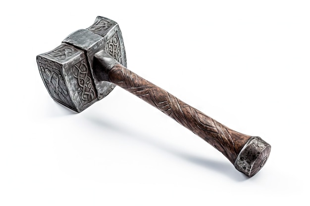 White background isolated iron hammer