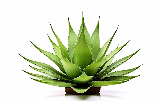 White background isolates Agave Sisalana or Sisal Agave