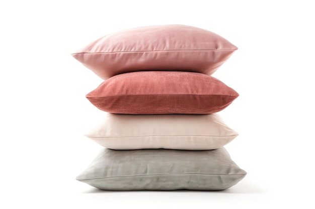 White background plush cushions alone