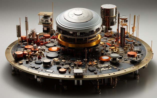 White Background Spaceborne Spectrometer Array