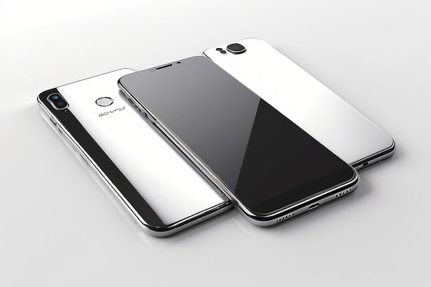 white background Technology and device concept 3D Rendering