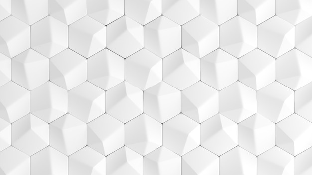 White background texture with geometric shapes. 3d illustration, 3d rendering.