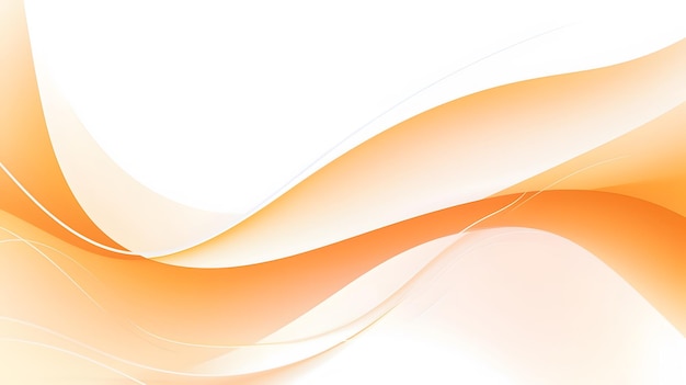 white background with abstract orange and white wave curves