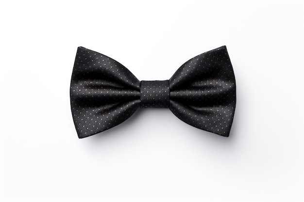 A white background with a black bow tie