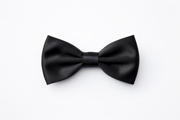 Photo a white background with a black bow tie