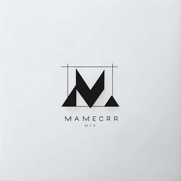 Photo a white background with a black logo for mammr.