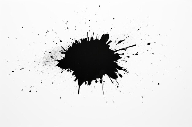 Photo white background with black paint stains