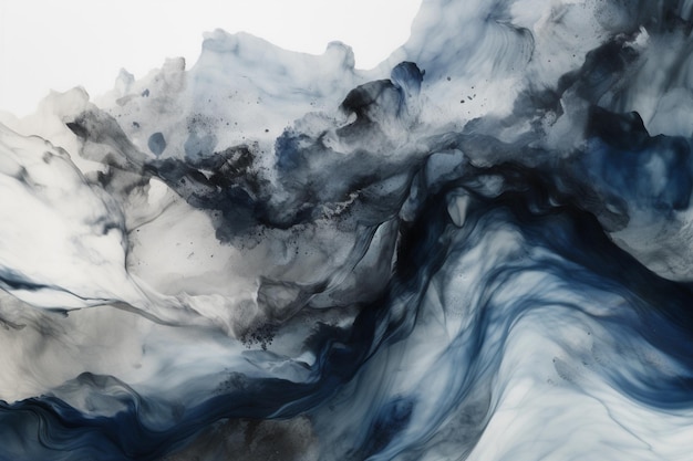 A white background with blue and white smoke.