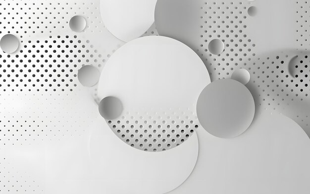 A white background with circles and a hole in the middle