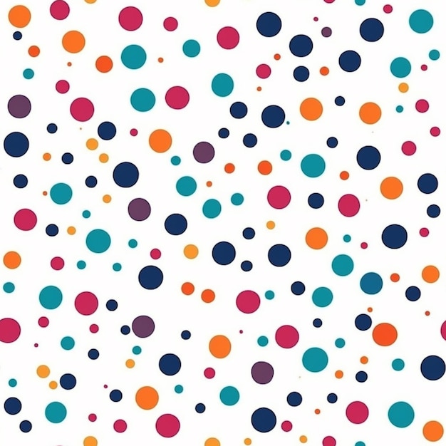 A white background with colorful circles and dots generative ai