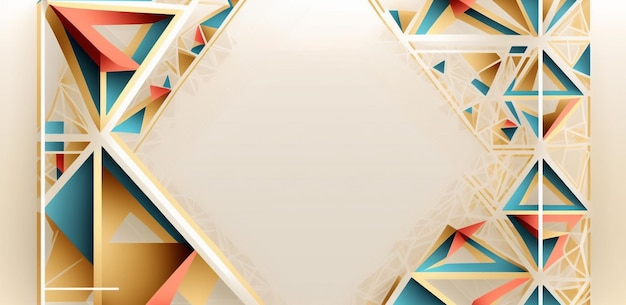 A white background with a gold border and a blue and orange design.