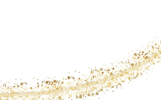 white background with golden dots in a wave pattern