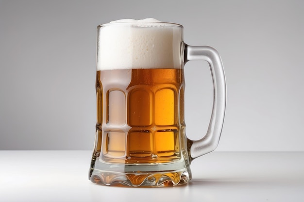 White background with isolated beer mug