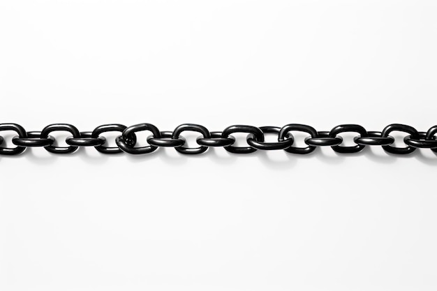 White background with isolated chain