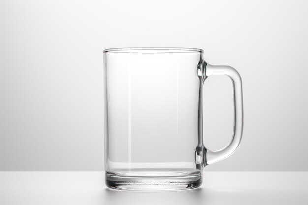 Photo white background with isolated empty beer mug