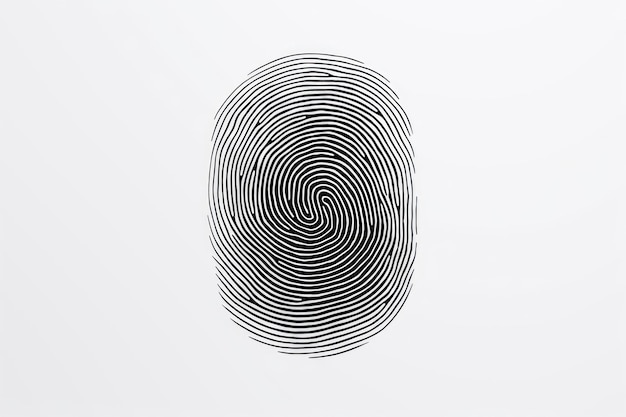 White background with isolated fingerprint