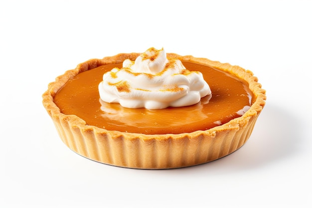 White background with pumpkin pie