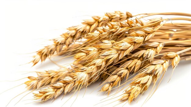 Photo a white background with rye on it harvest time