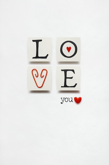 A white background with the words love you on it