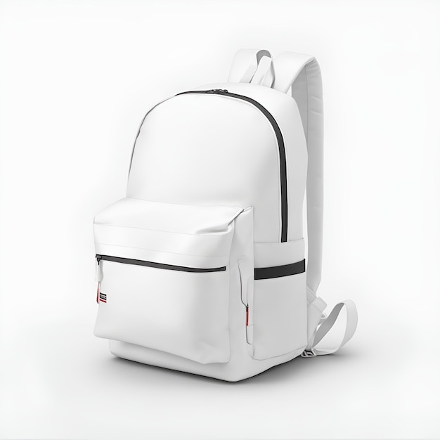 Photo a white backpack mockup backpack