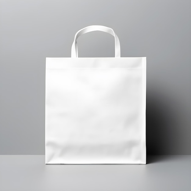 White bag mockup on solid background