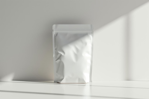 a white bag sitting on top of a table