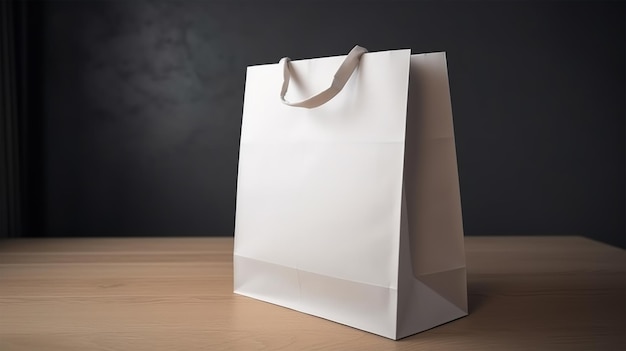 A white bag with a handle that says'bag of the year '