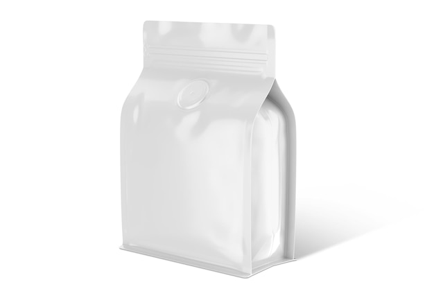 a white bag with a label that says'coffee'on it