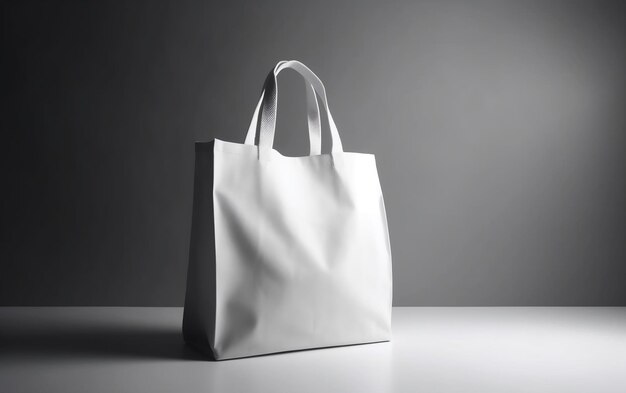 A white bag with a strap that says'the bag is white '