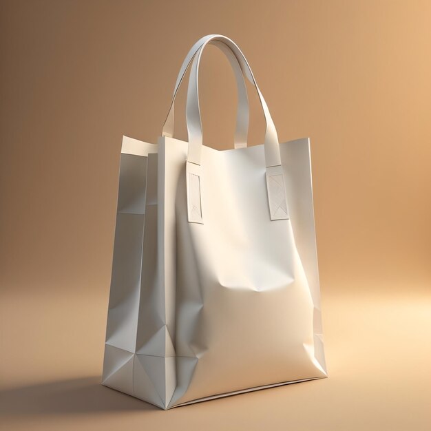 A white bag with two handles that say's on it