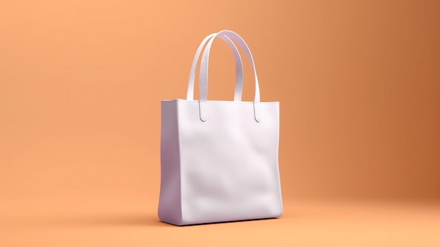 A white bag with a white strap