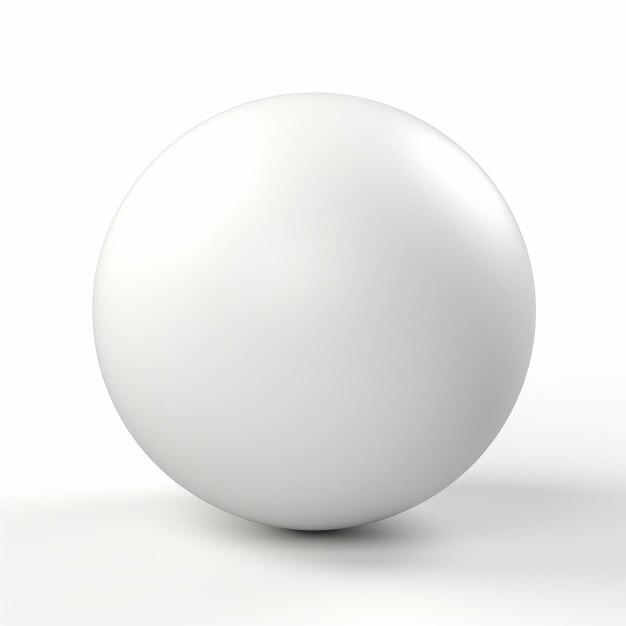 White Ball 3d Model Art Tonal Sharpness Highkey Lighting Realistic Renderings