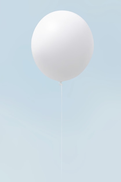 White balloon against clear sky