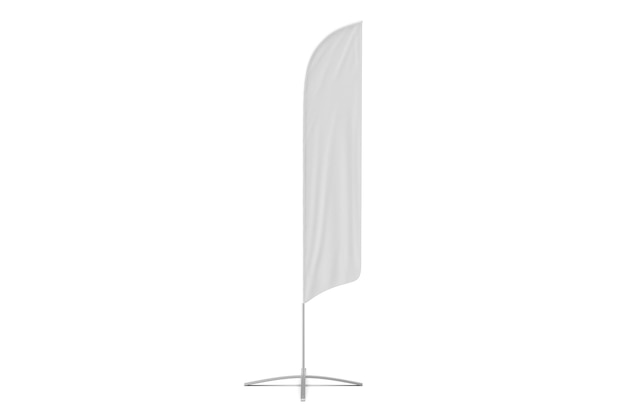 Photo a white banner stand with a white background.