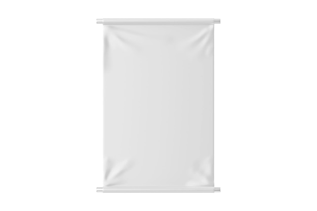 White banner on a white background.