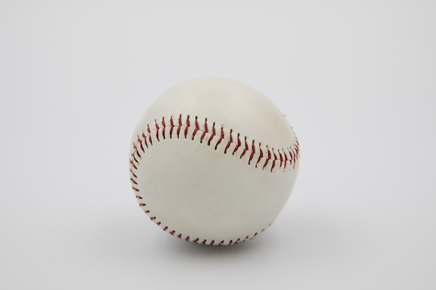 white baseball ball isolated on white background