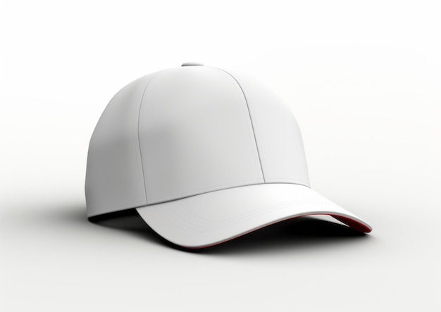 Photo white baseball cap on white background isolated front side views