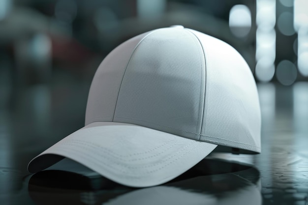 Photo white baseball cap