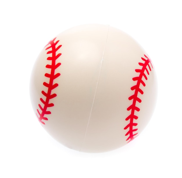 white baseball isolated on white background