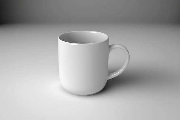 A White basic ceramic mug