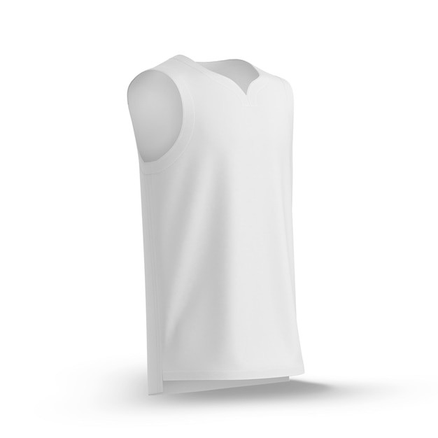 white basketball tank top