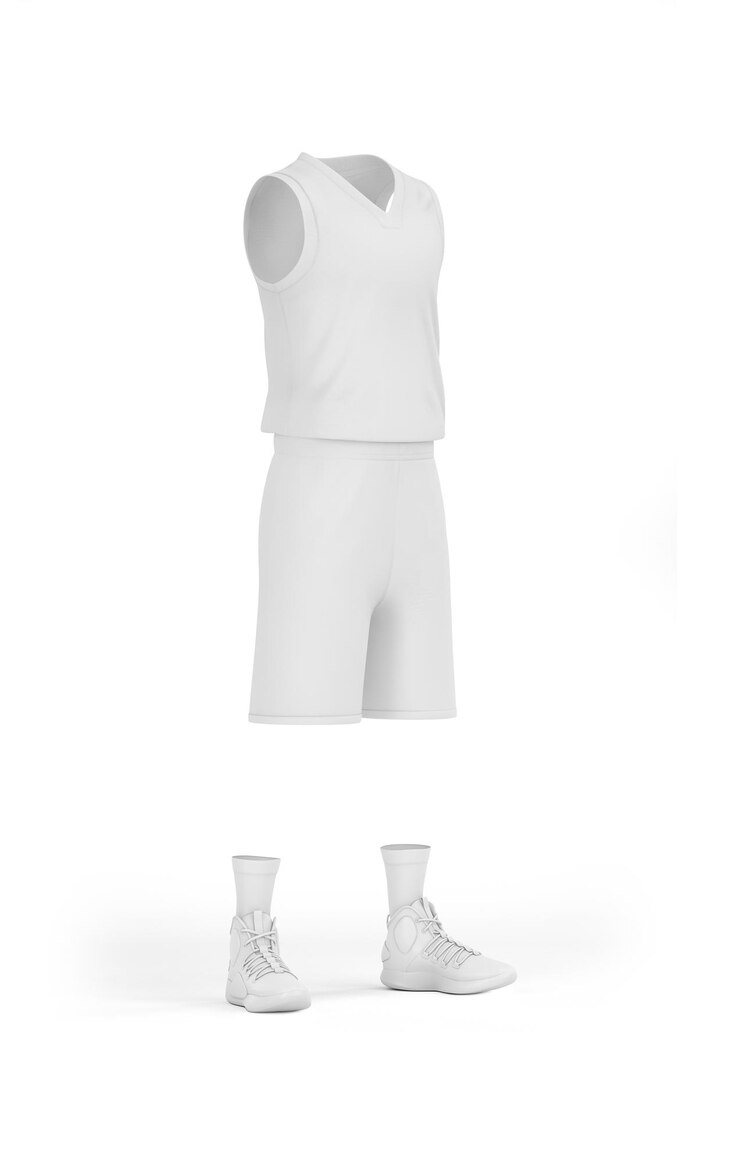 Photo white basketball uniform set