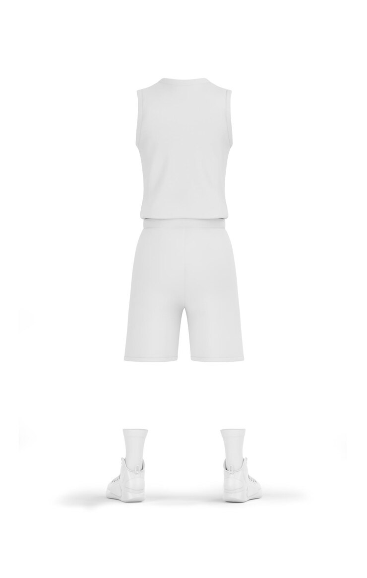 Photo white basketball uniform set