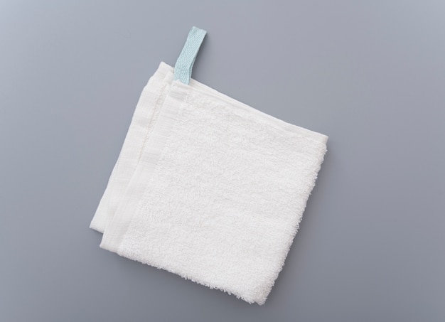 Photo white bath towel