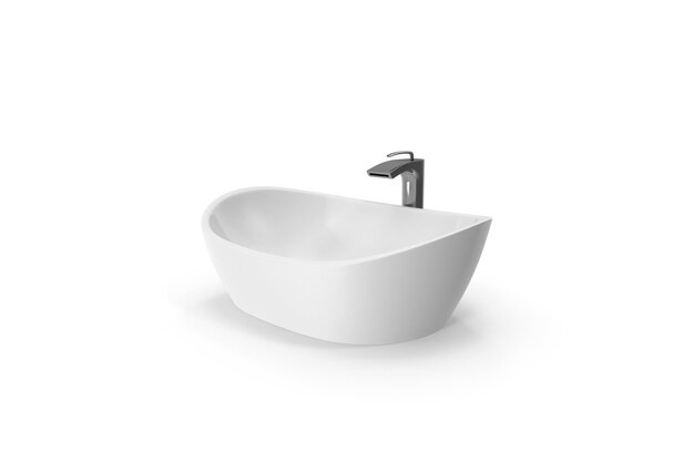 white bathroom sink