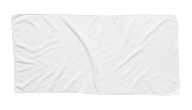 Photo white beach towel isolated white background